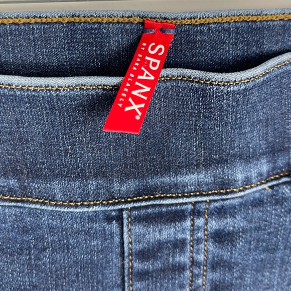 SPANX DISTRESSED SKINNY JEANS Pull on Jeggings Distressed Released Hem 20203R M - Picture 13 of 15